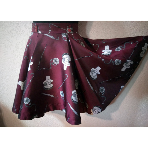 Ledin x Tibi maroon taffeta circle skirt Euro 40 - Picture 4 of 7